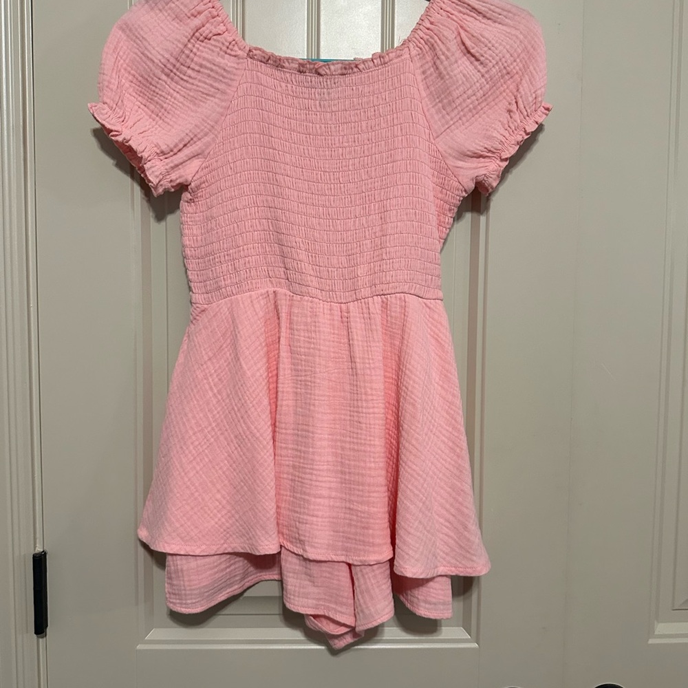Peach romper Dress